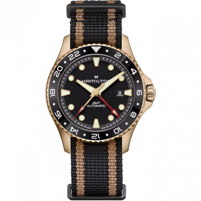 hamilton khaki scuba gmt bronzo h82565930