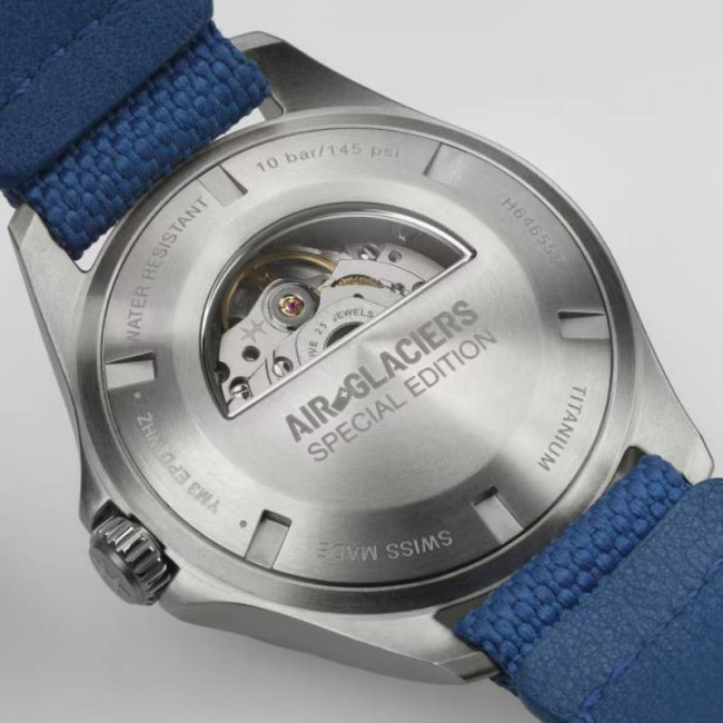 HAMILTON KHAKI AVIATION PILOT DAY DATE AIR-GLACIERS EDITION H64655941