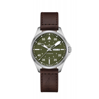 HAMILTON KHAKI AVIATION PILOT DAY DATE AUTO
