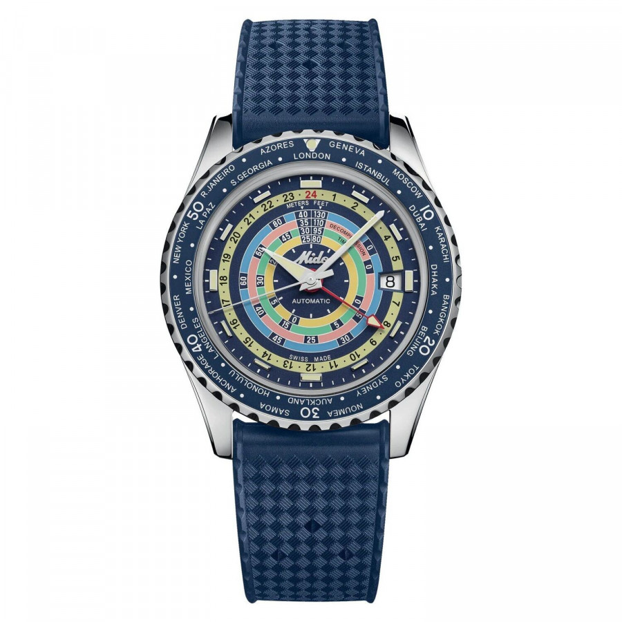 MIDO OCEAN STAR DECOMPRESSION WORLDTIMER 
