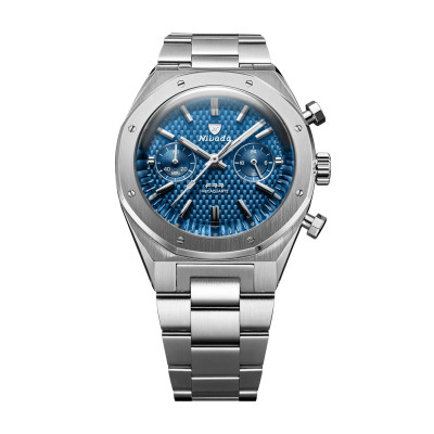 NIVADA GRENCHEN F77 SST CHRONO MECAQUARTZ BLUE MK2 38 mm
