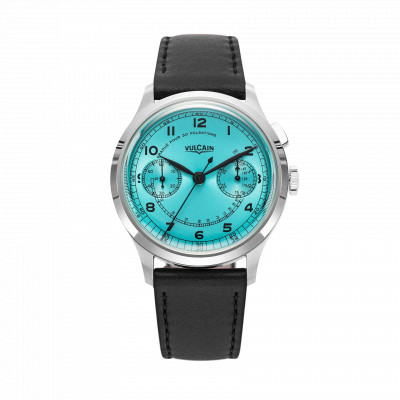 VULCAIN MONOPUSHER HERITAGE TURQUOISE 650167A38.BAC201